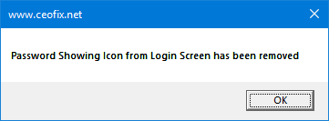 Remove Password Showing Icon from Windows Sign-in Screen