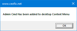 Add Elevated Cmd to Desktop Context Menu