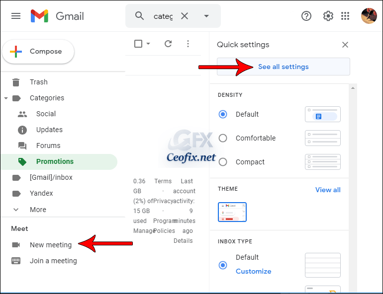 How to remove the Meet Section from Your Gmail Inbox