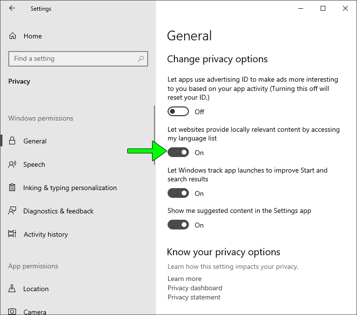 Fix "Show most used apps" Start setting grayed out in Windows 10