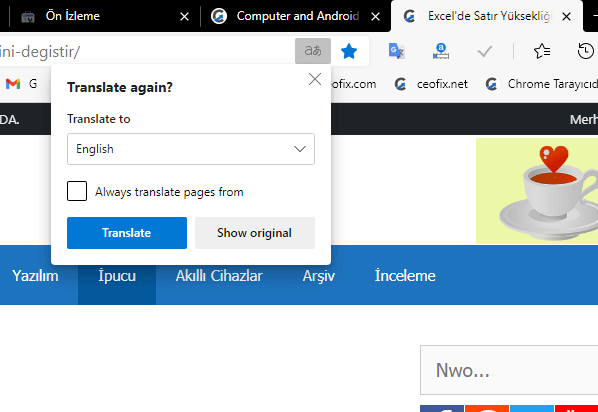 How to Translate a Page in Microsoft Edge