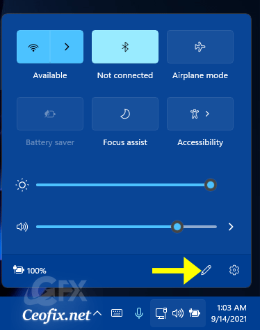 Customize Quick Action Shortcuts on Windows 11