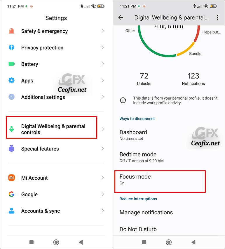 How To Set Up Focus Mode in Android?