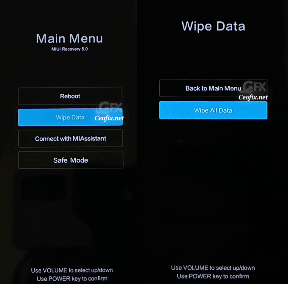 Wipe Data